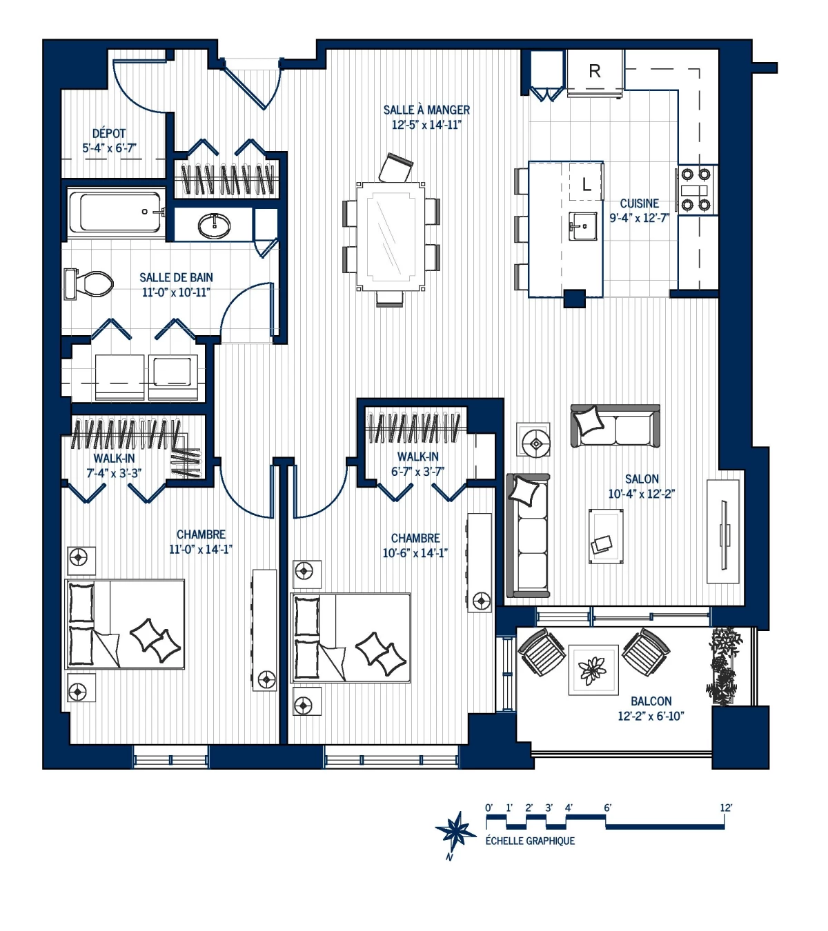Plan Appartement haut de gamme 305