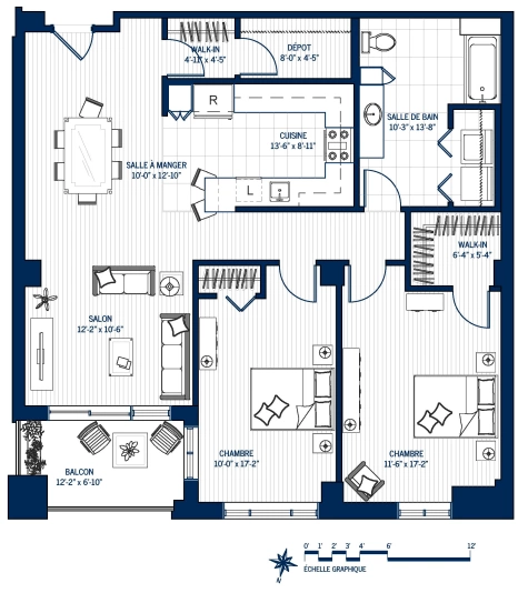 Plan Appartement haut de gamme 608