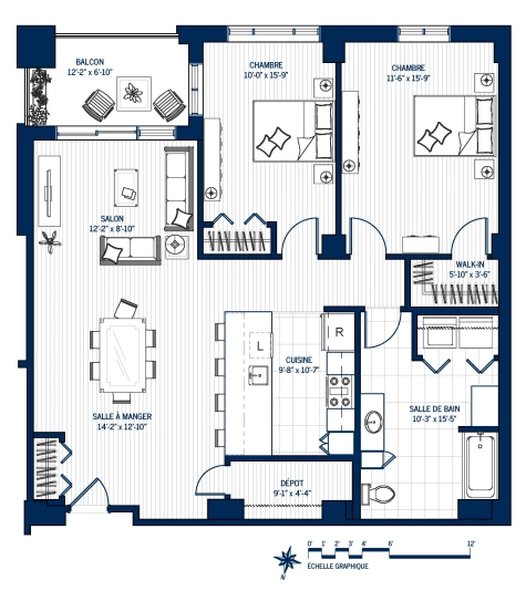 Plan Appartement haut de gamme 301