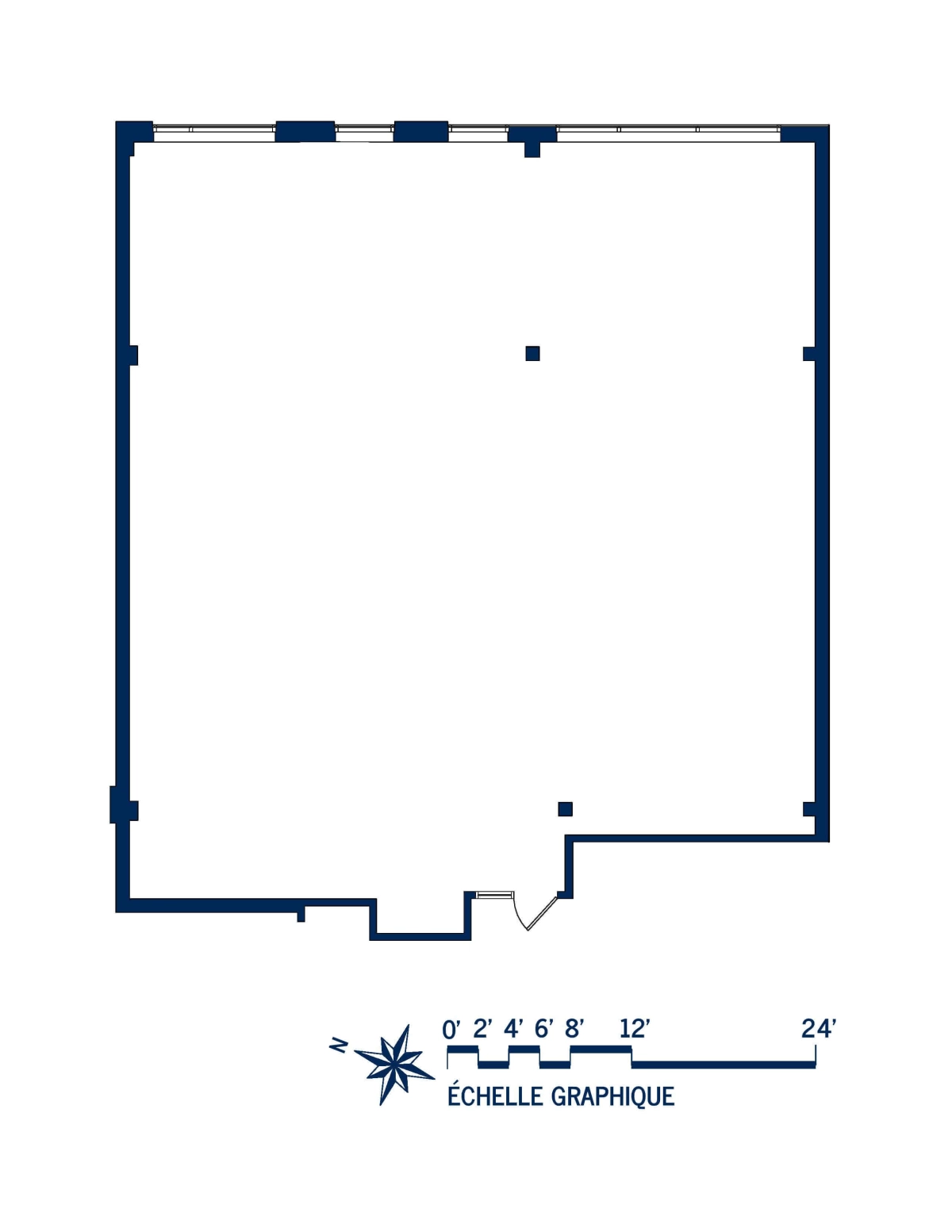 Plan Local commercial et espace de bureaux 2A