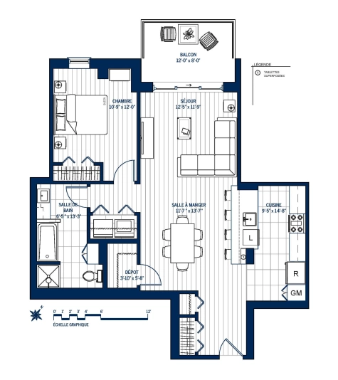 Plan Appartement haut de gamme 416