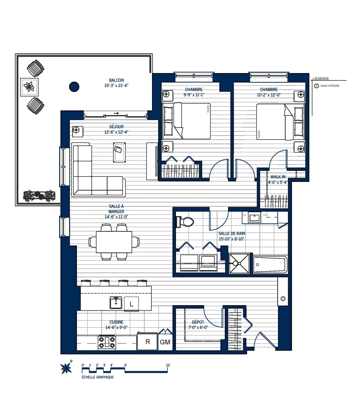 Plan Appartement haut de gamme 415