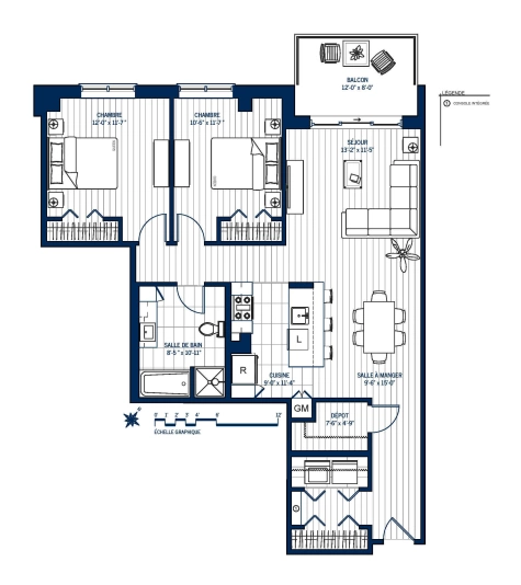 Plan Appartement haut de gamme 301