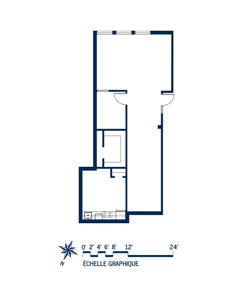 Plan Local commercial et espace de bureaux 1A