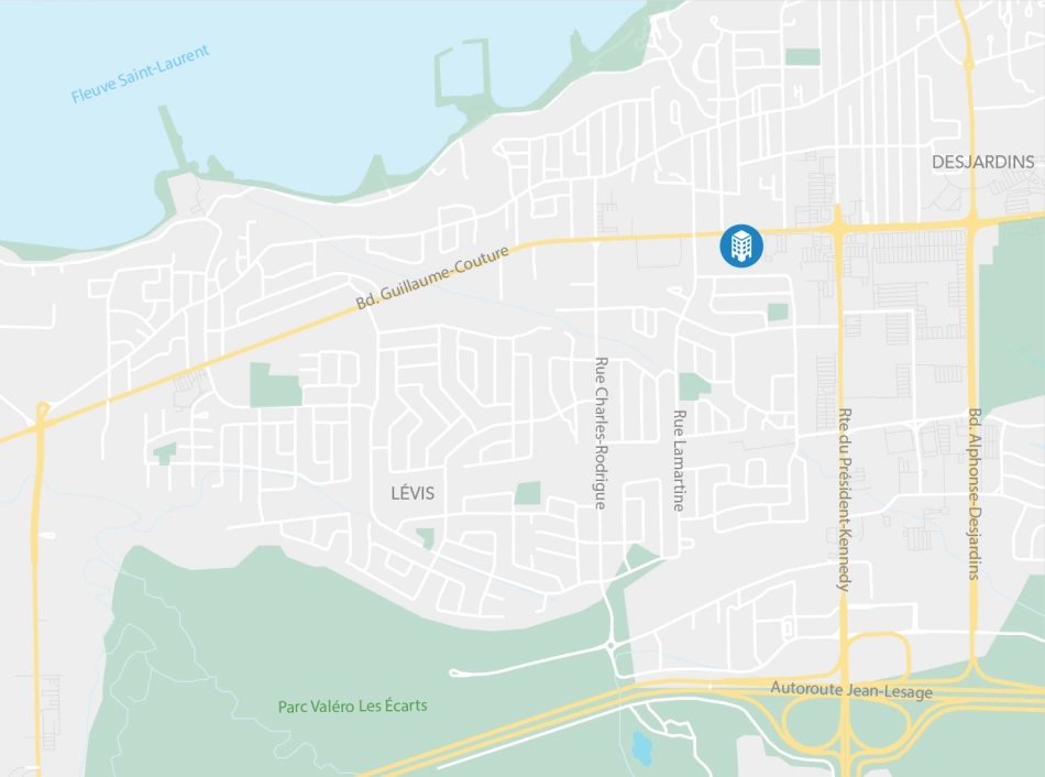Emplacement projet immobilier District GC sur carte