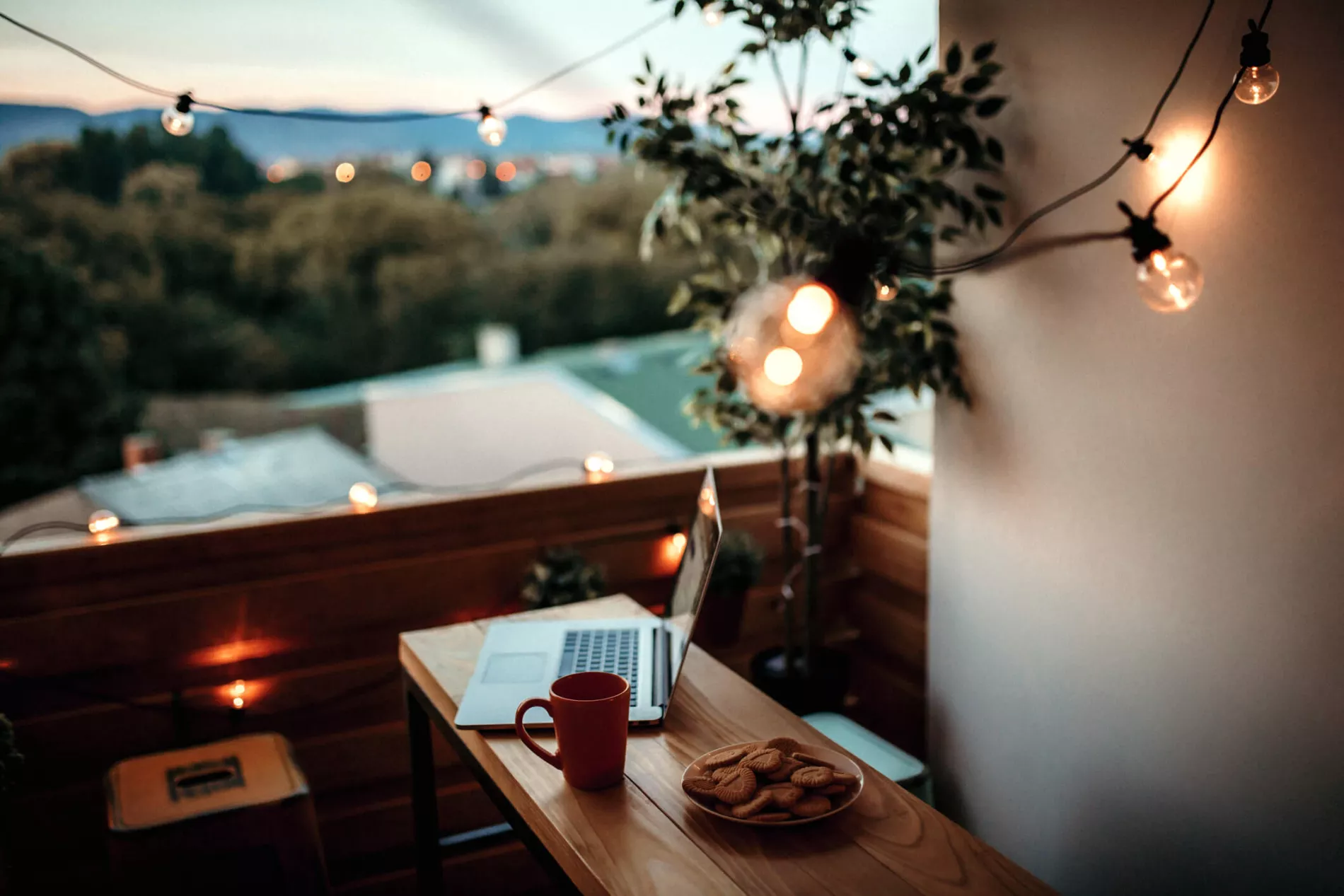 balcon et lumiere d'ambiance