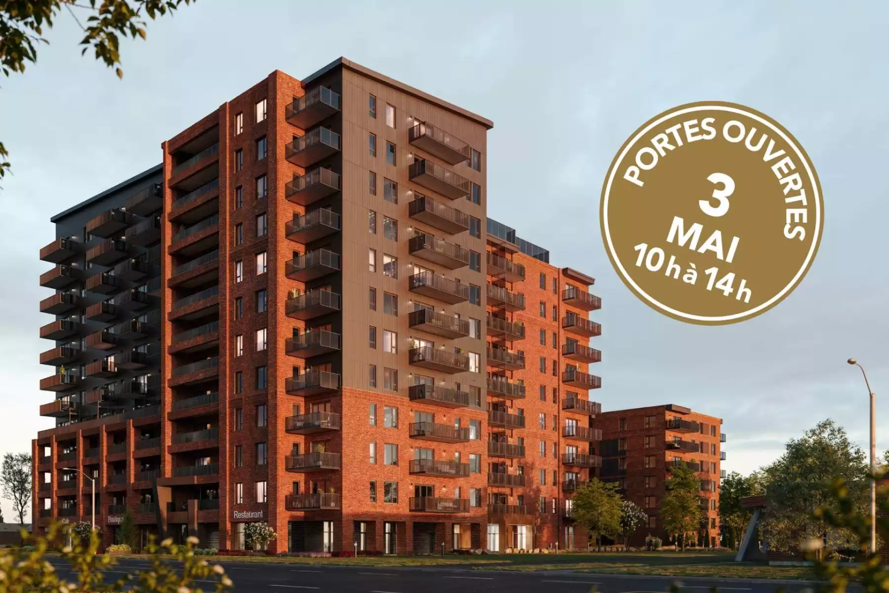 Venez admirer la vue du 7ieme étage, nos appartements en formule tout inclus ainsi que nos espaces communs à nos portes ouvertes le 3 mai de 10h à 14h!
