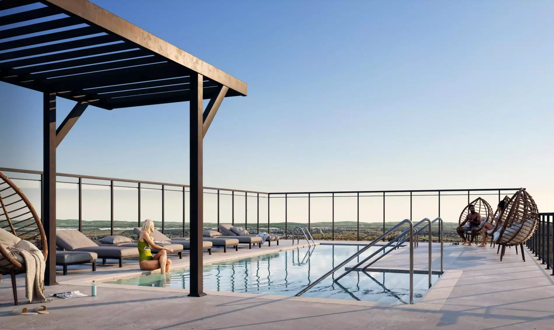 Piscine sur le toit