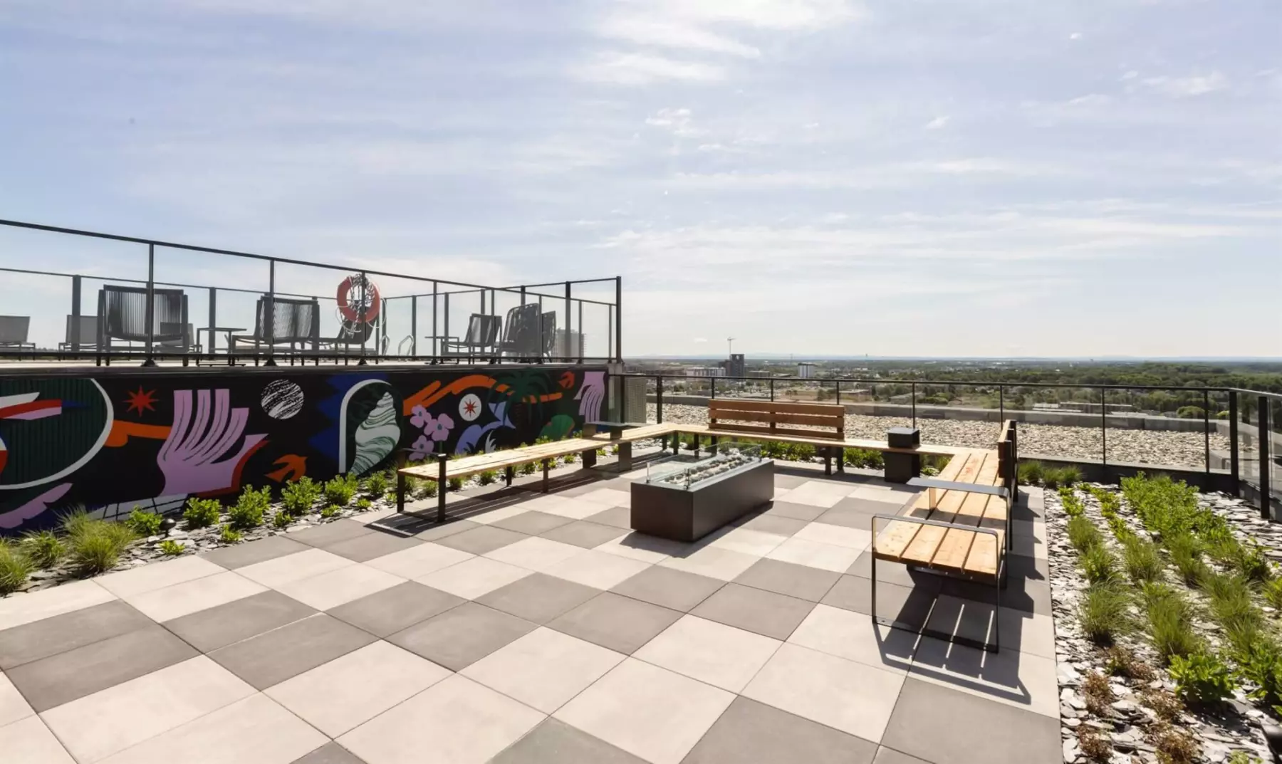 District GC - Terrasse commune «La Plage» - Espace foyer