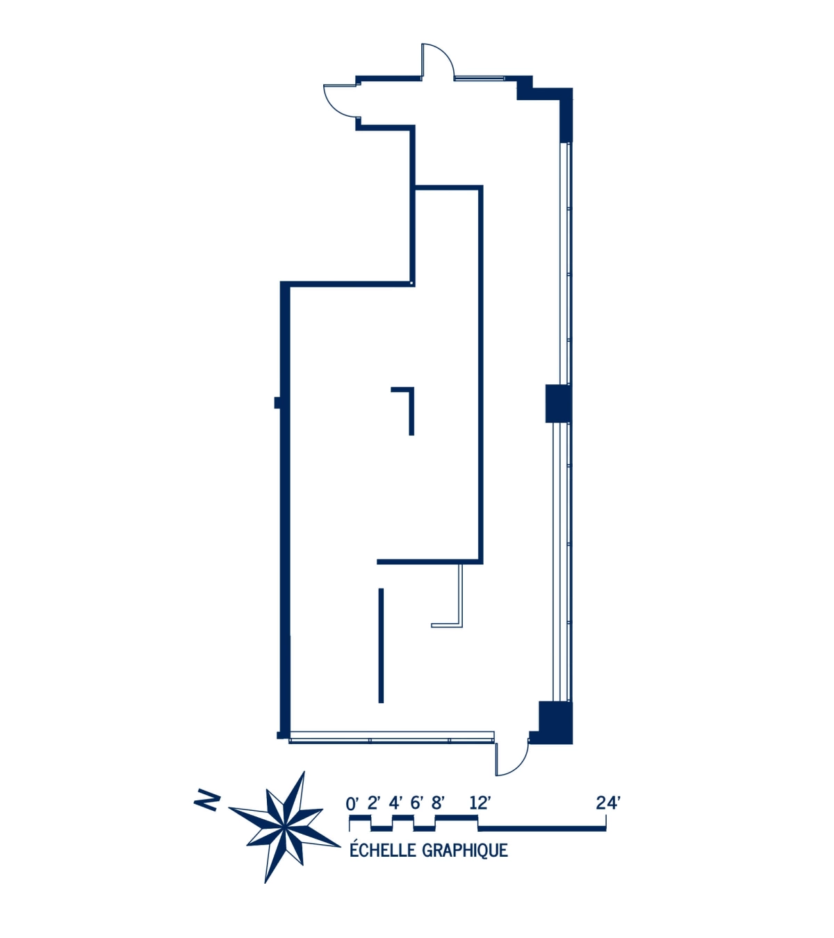 Plan Local commercial et espace de bureaux 1A