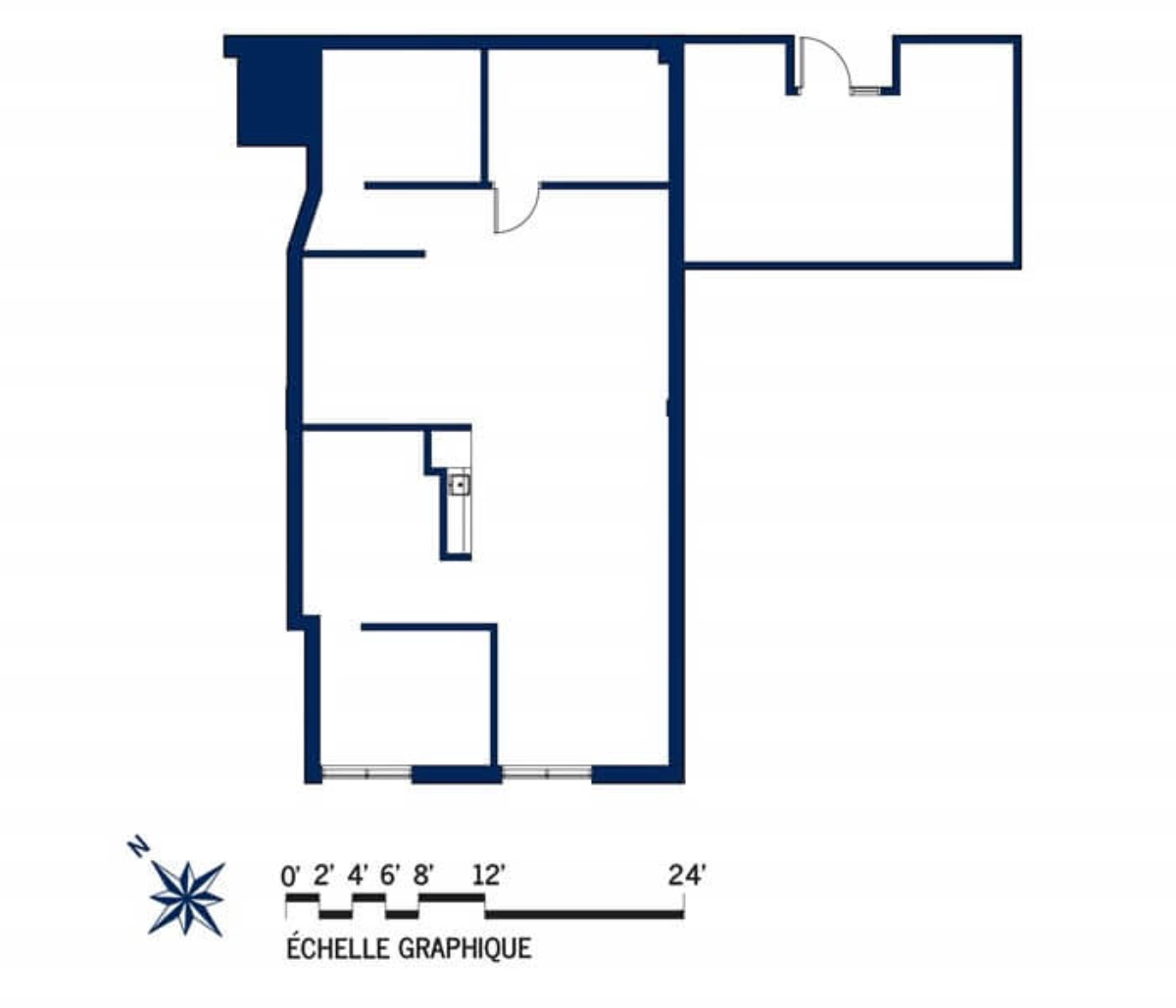 Plan Local commercial et espace de bureaux 2A