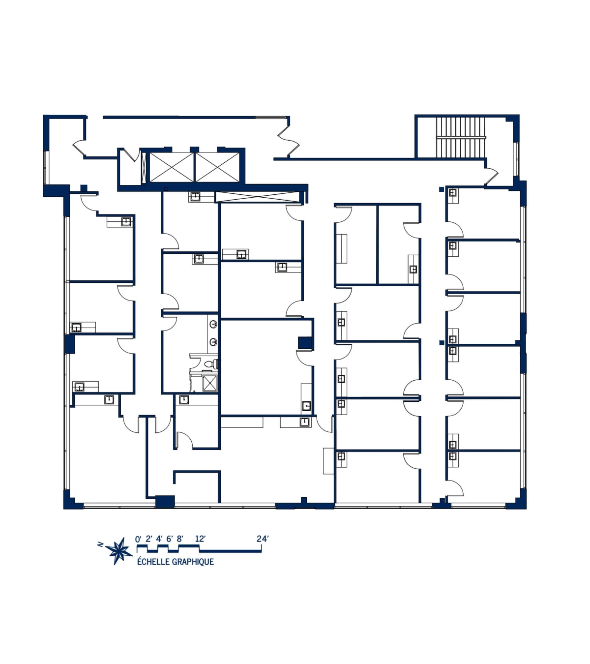 Plan Local commercial et espace de bureaux 3A