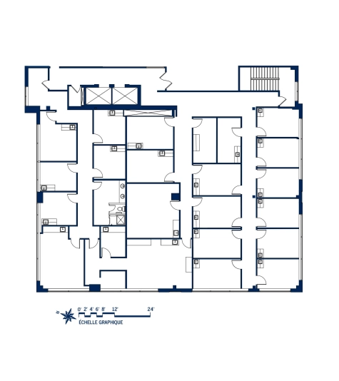 Plan Local commercial et espace de bureaux 3A