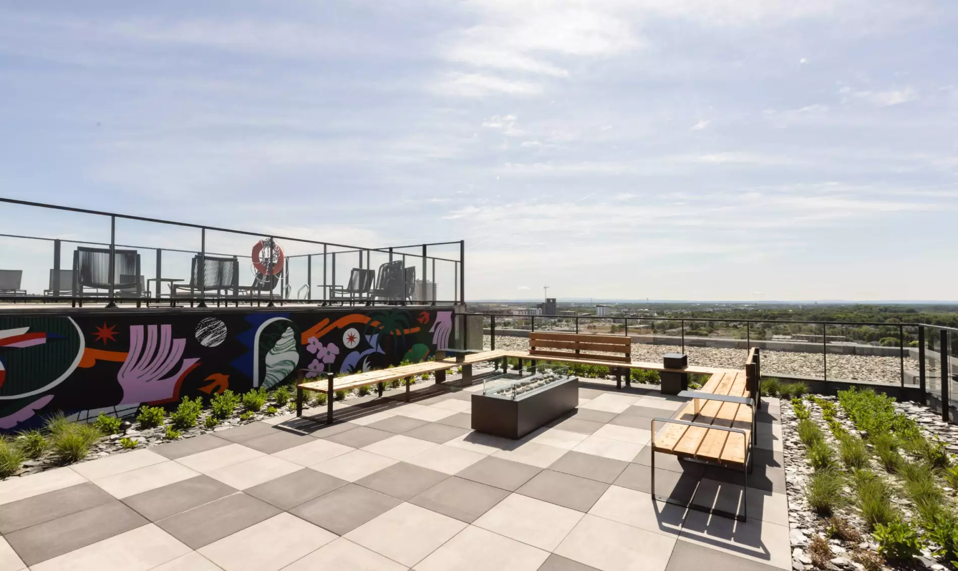Terrasse sur le toit au District GC