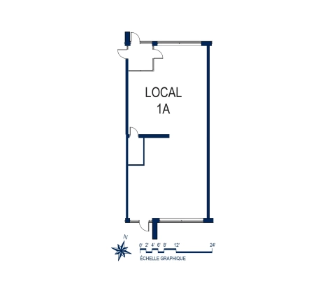 Plan Local commercial et espace de bureaux 1A
