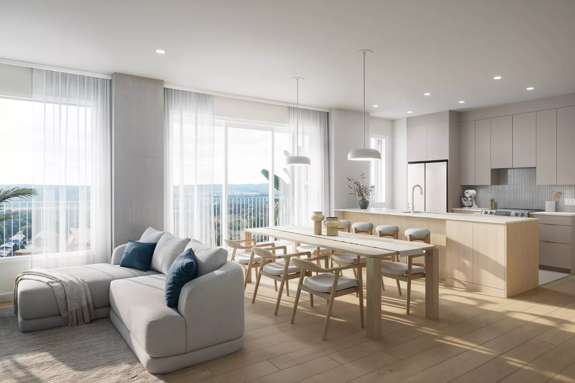 Cuisine dans un appartement à Axel Laurier