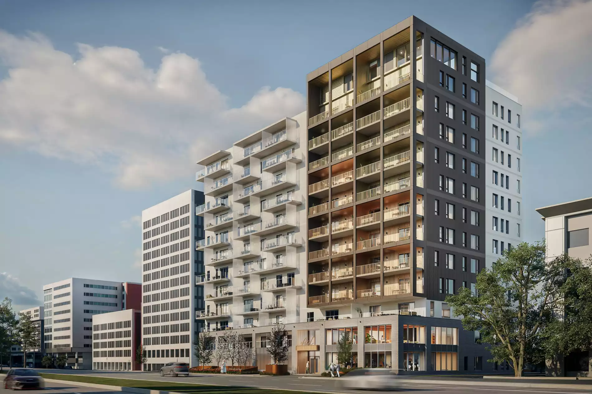 Vue extérieure projet immobilier Axel Laurier