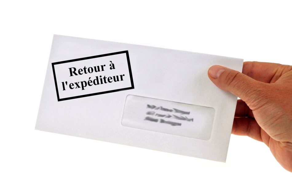 enveloppe retour postal