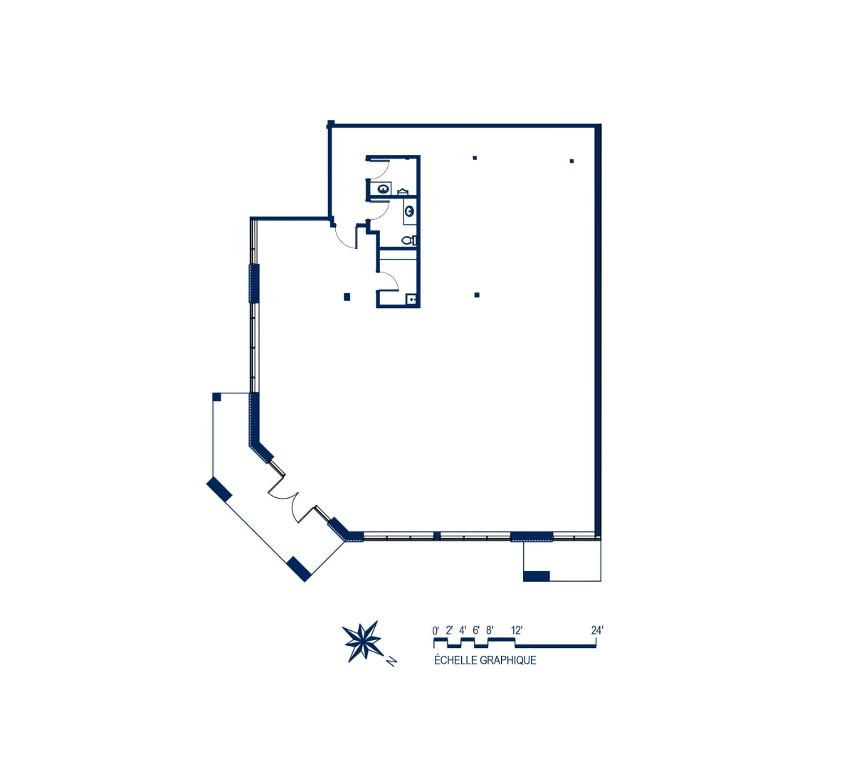 Plan Local commercial et espace de bureaux 1A