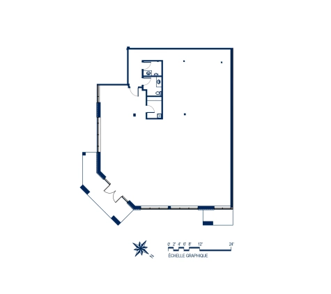 Plan Local commercial et espace de bureaux 1A