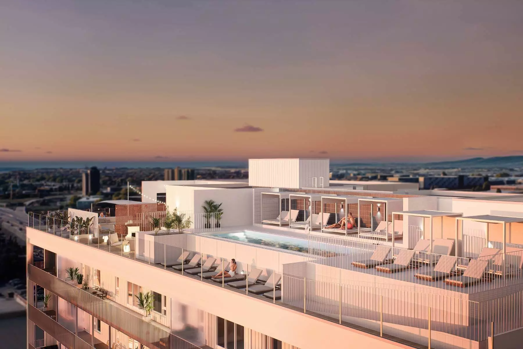 Le Littoral - Terrasse sur le toit - Visuel 3D