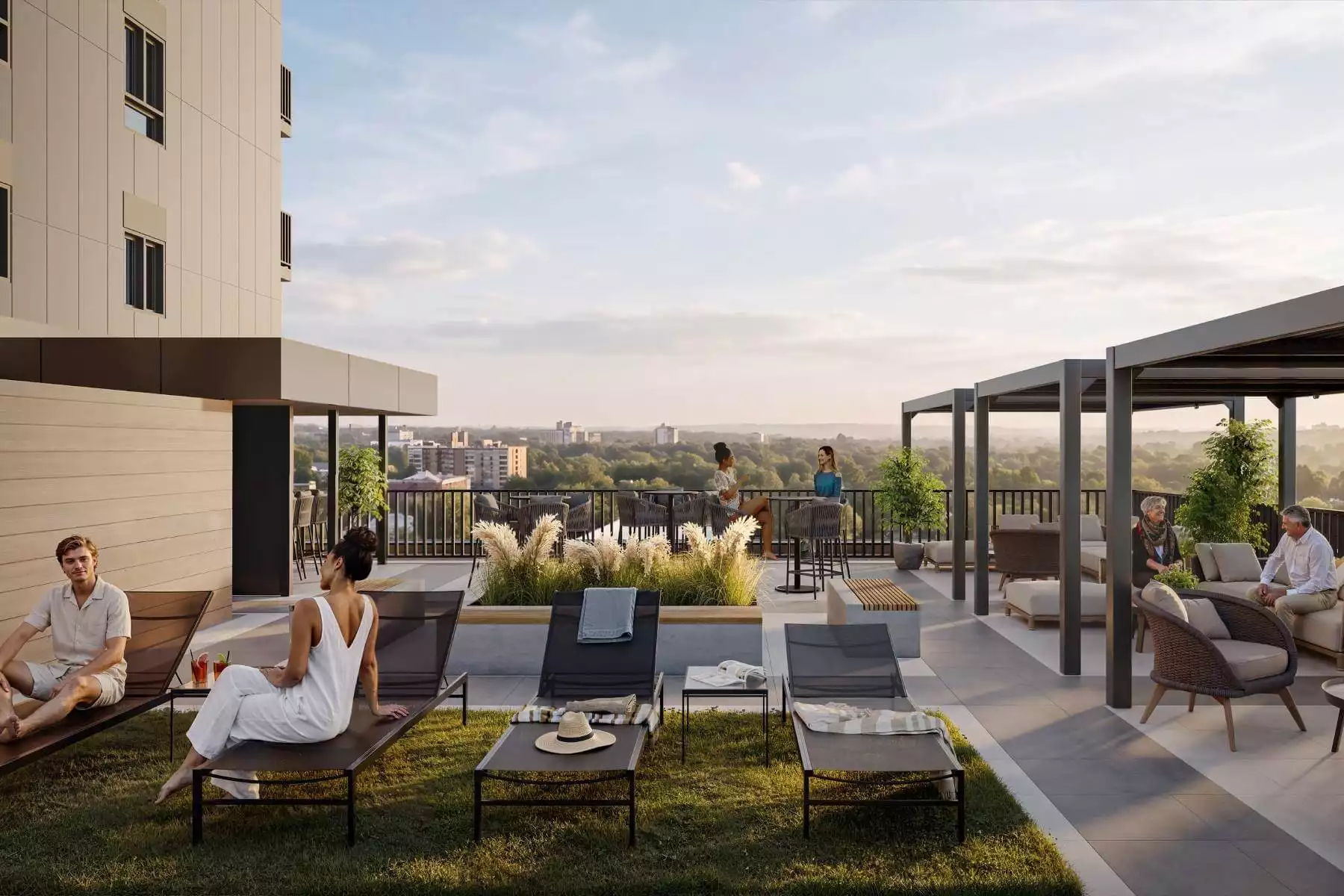 Terrasse sur le toit - Visuel 3D